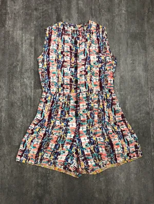 1940s rayon playsuit . vintage 40s romper . size s to m