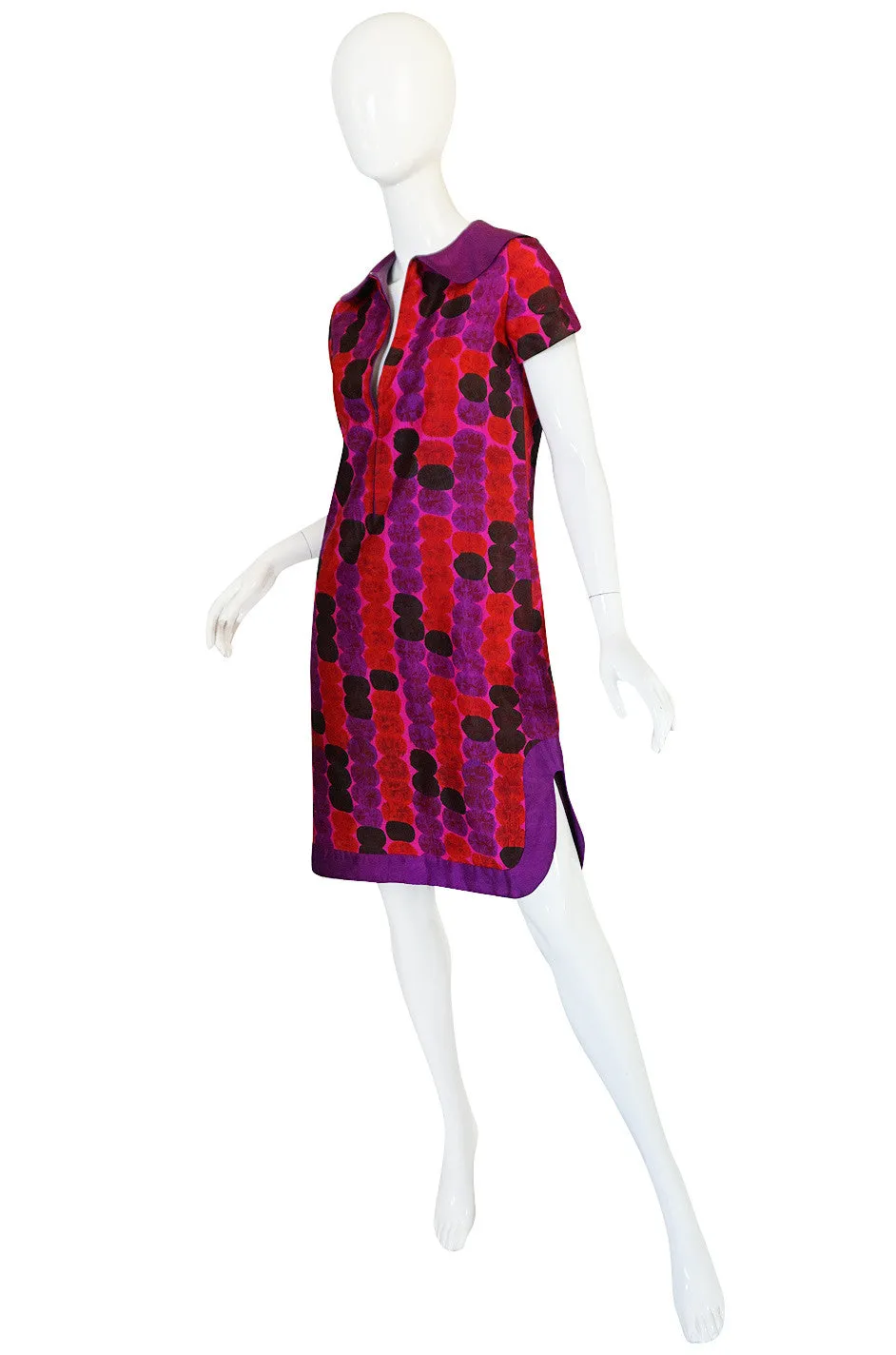 1960s Pierre Cardin for Takashimaya Silk Print Dress