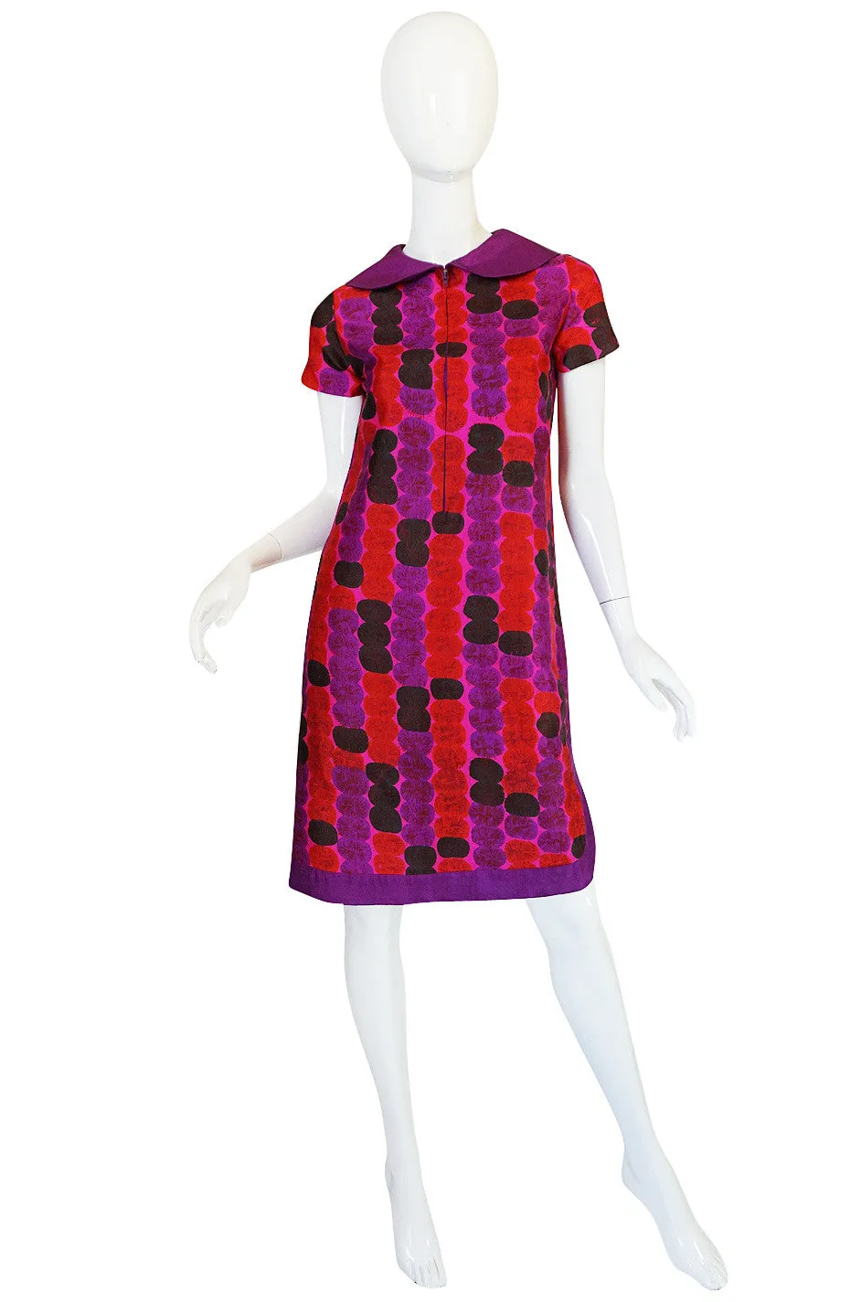 1960s Pierre Cardin for Takashimaya Silk Print Dress