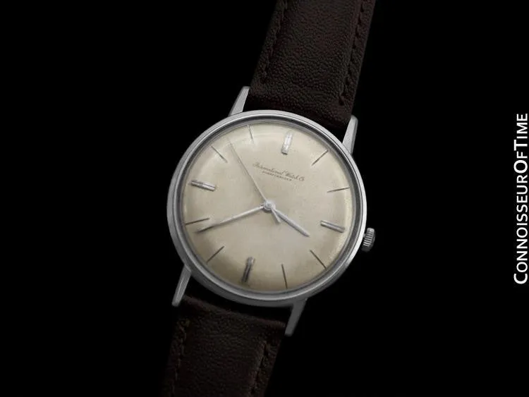 1962 IWC Vintage Mens Classic Watch, Caliber 401 - Stainless Steel