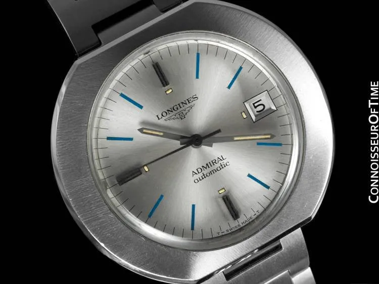 1970's Longines Admiral Retro Extra-Large Automatic Watch - Stainless Steel