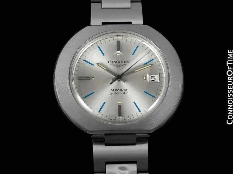 1970's Longines Admiral Retro Extra-Large Automatic Watch - Stainless Steel