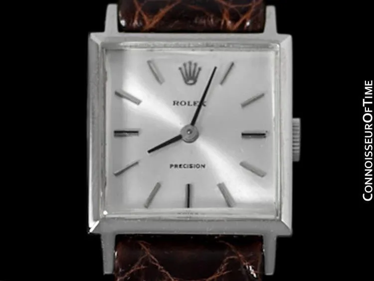 1974 Rolex Precision Ladies Vintage Pre-Cellini Dress Watch, Silver Dial - Stainless Steel