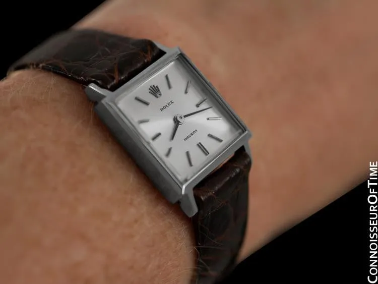 1974 Rolex Precision Ladies Vintage Pre-Cellini Dress Watch, Silver Dial - Stainless Steel