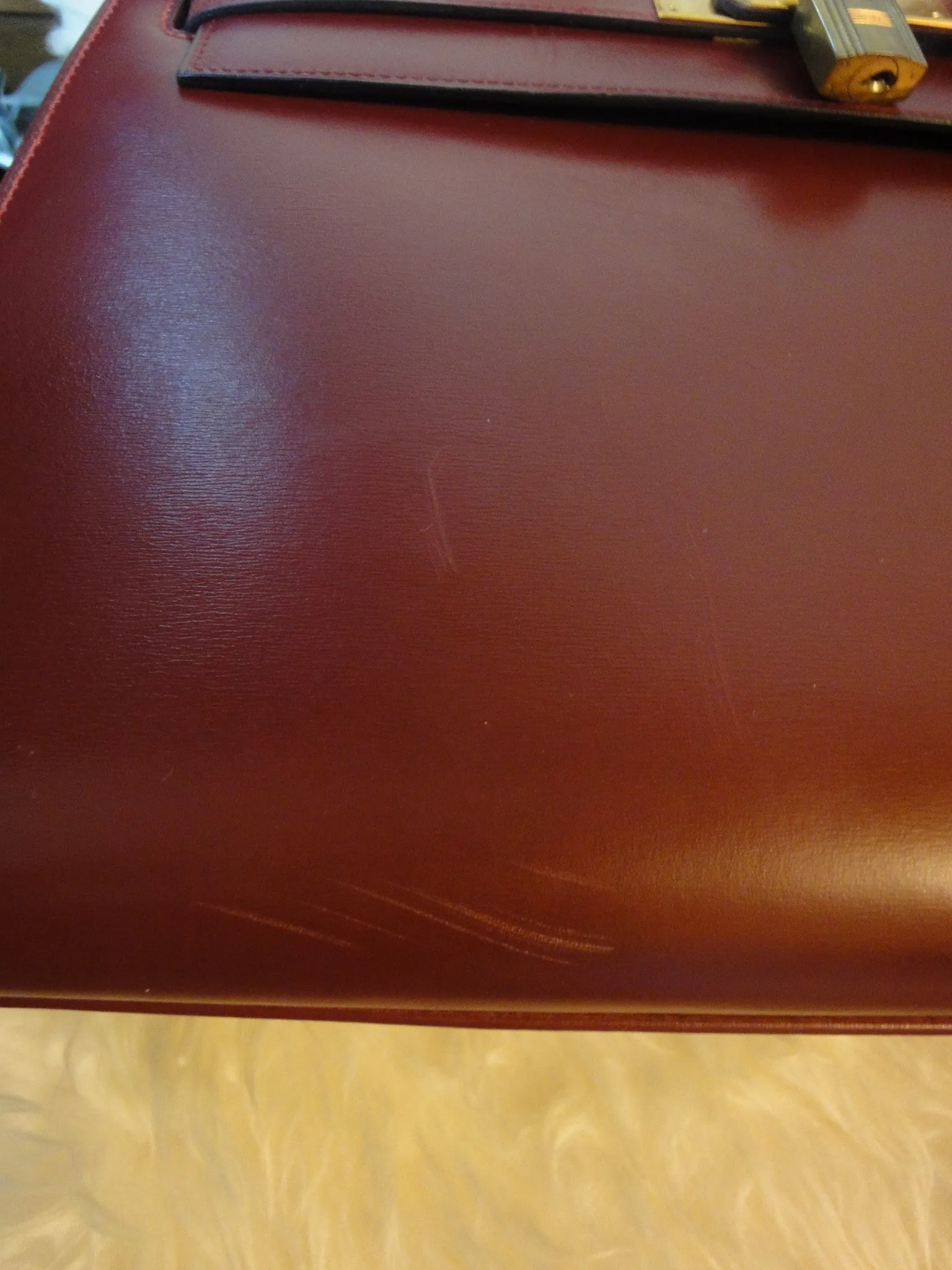 1980s Vintage HERMES Kelly 32 bag rouge ash box calf leather with gold hardware. Exterior stitch. Stamp K in O, 1981. Best known classic bag
