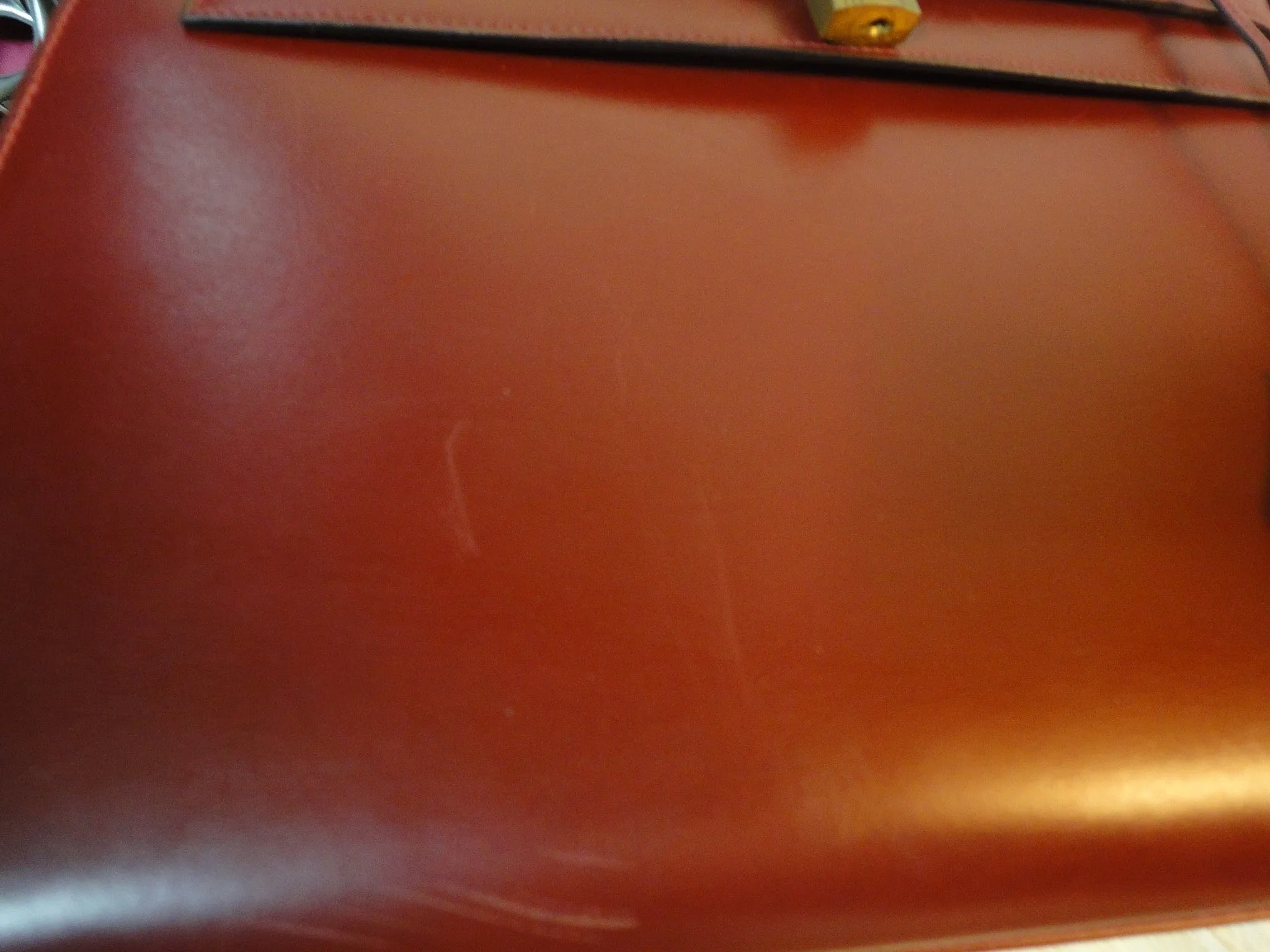 1980s Vintage HERMES Kelly 32 bag rouge ash box calf leather with gold hardware. Exterior stitch. Stamp K in O, 1981. Best known classic bag