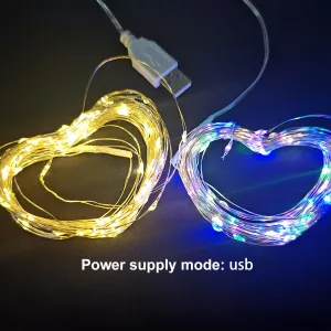1pc Copper Wire LED String Lamp, Red Colorful Star-Shaped Network Lamp for Dormitory Bedroom