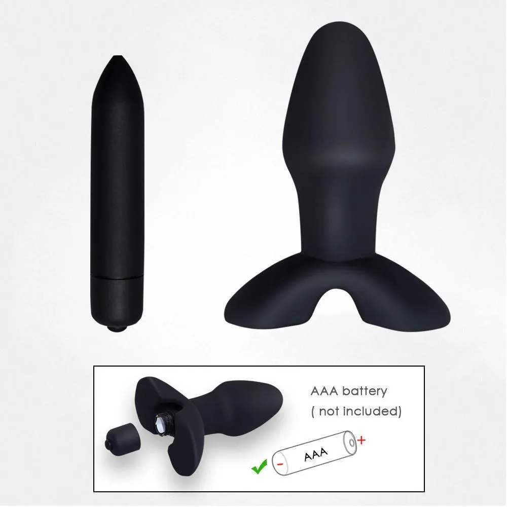1PC Large Silicone Vibrating Butt Plug