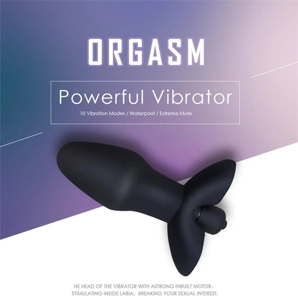 1PC Large Silicone Vibrating Butt Plug