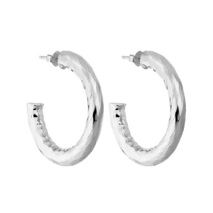 1" Wavelet Hoops: Silver