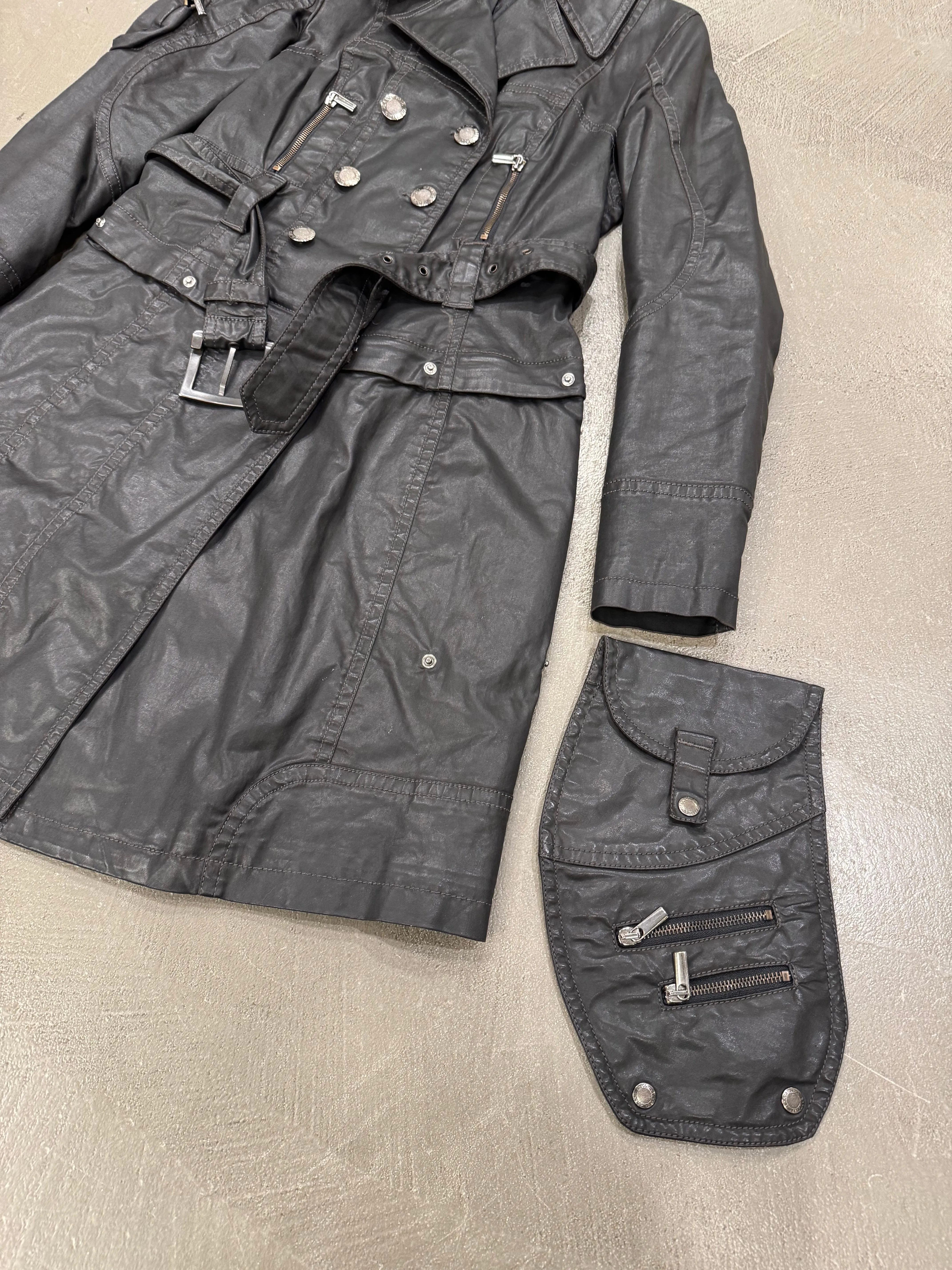 2000s Jean Paul Gaultier detachable 3 in 1 modular coated trench coat