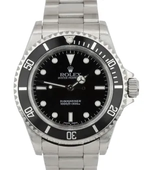 2003 UNPOLISHED Rolex Submariner No-Date 14060 M Stainless Black Dive 40mm Watch