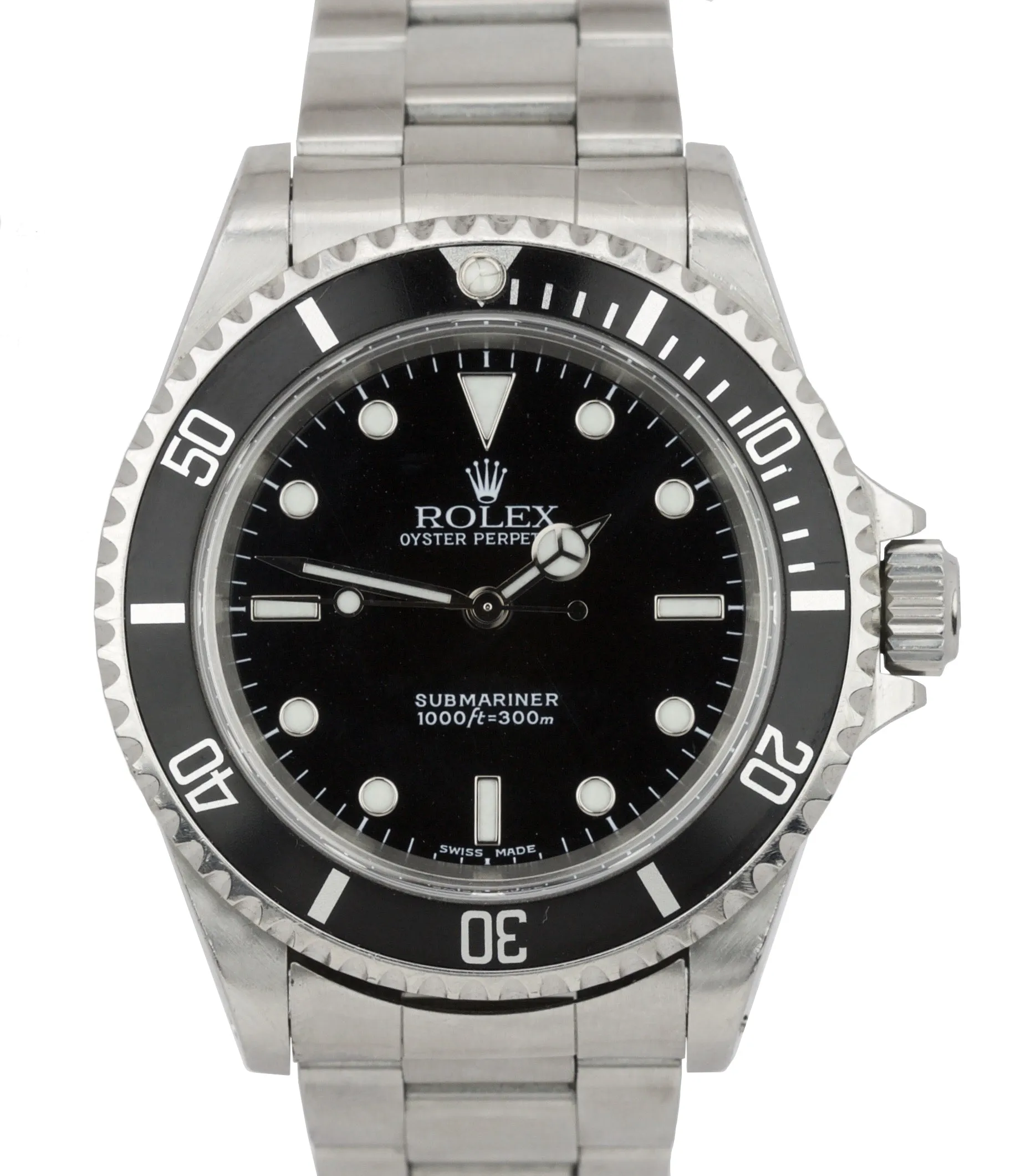 2003 UNPOLISHED Rolex Submariner No-Date 14060 M Stainless Black Dive 40mm Watch