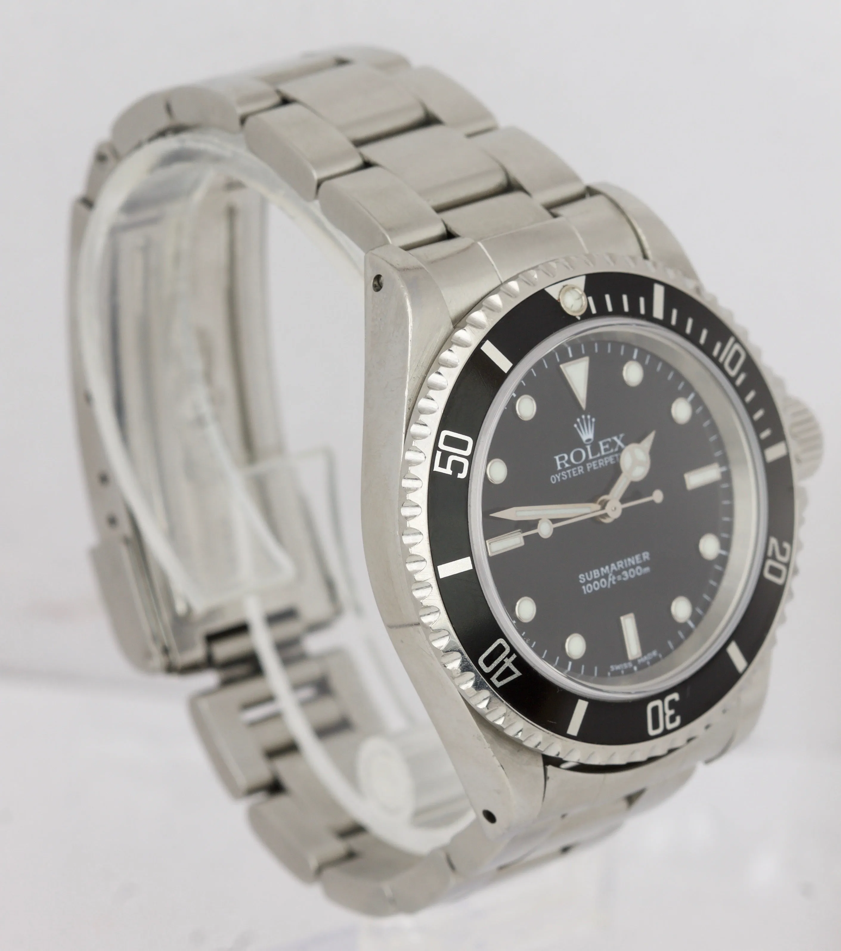 2003 UNPOLISHED Rolex Submariner No-Date 14060 M Stainless Black Dive 40mm Watch