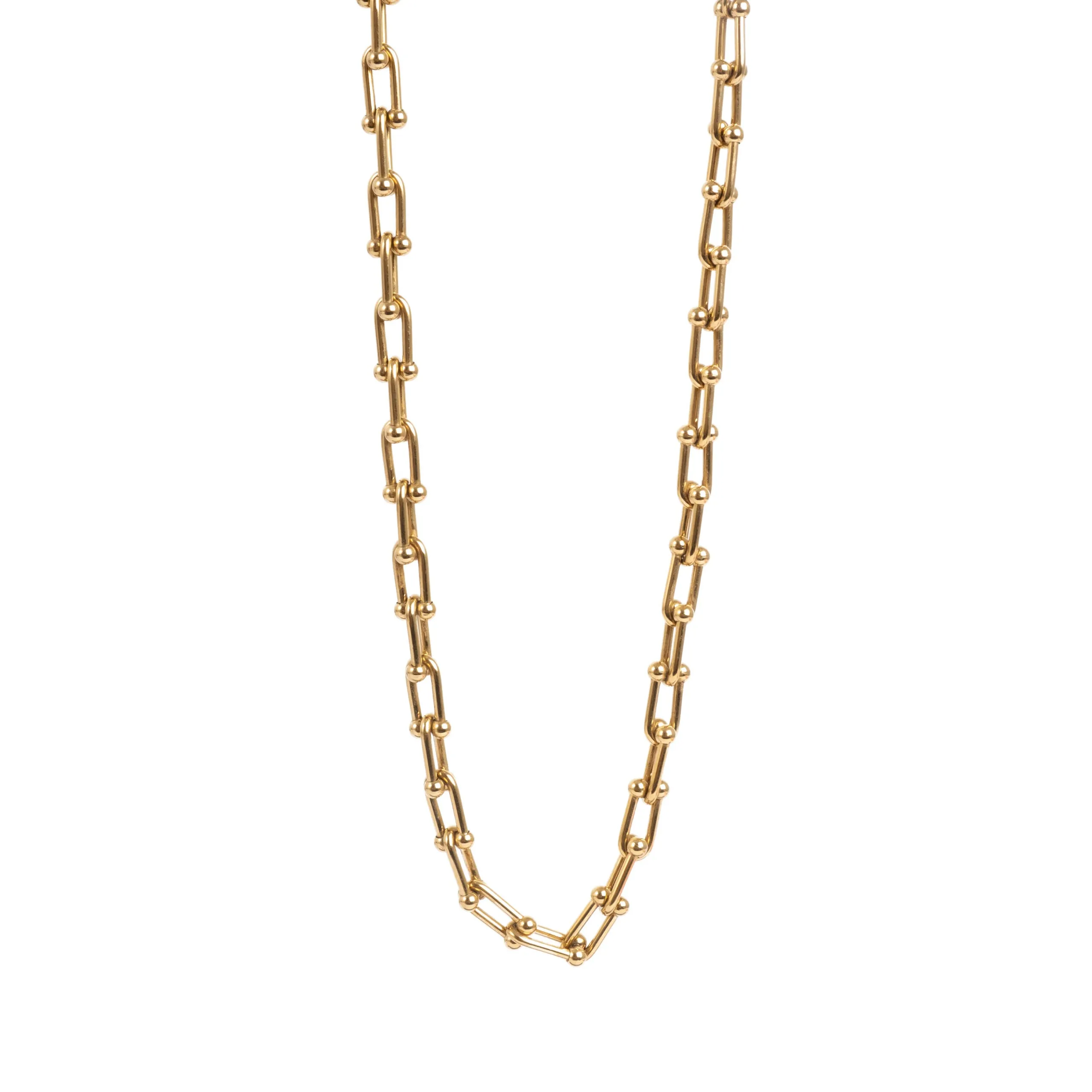 2017-0003 Pure Steel Necklace Gold Link