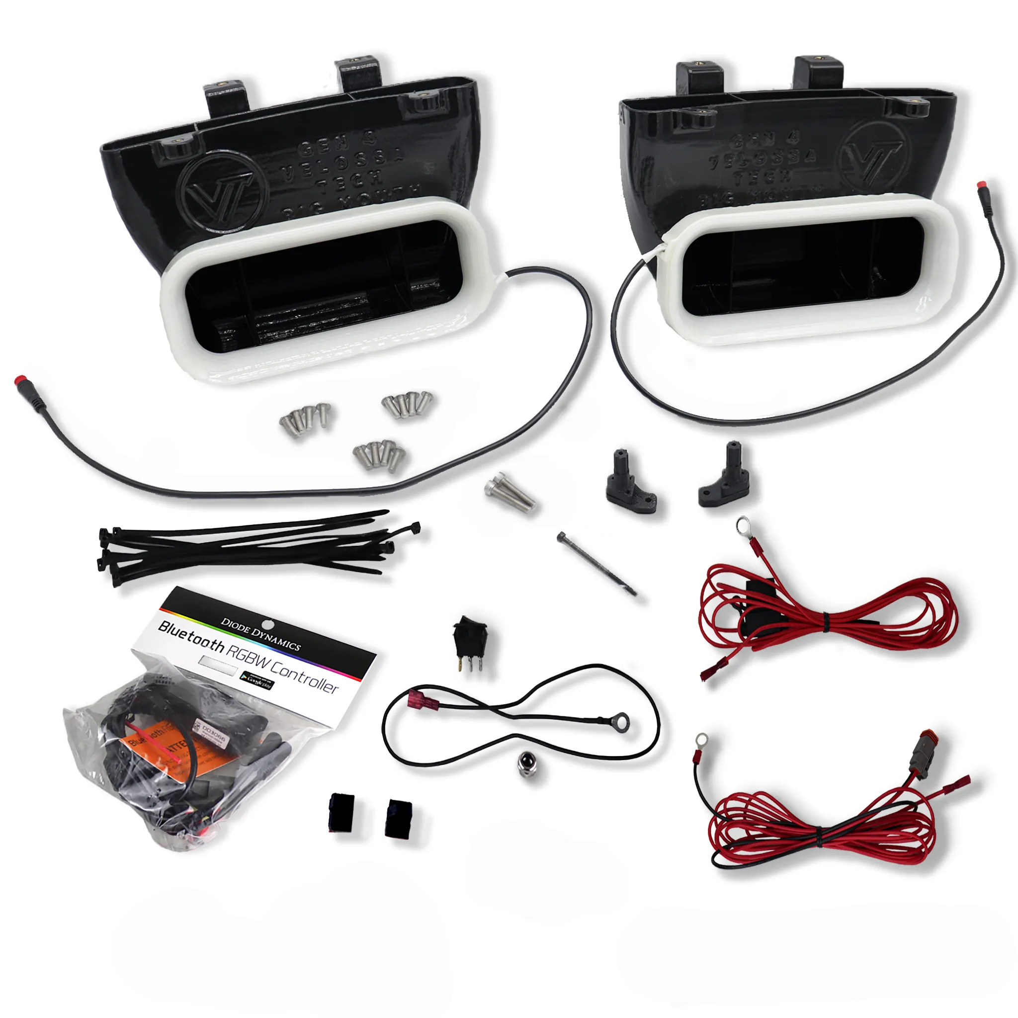 2024  Ford F-150 Dual BIG MOUTH "LIT KIT" Ram Air Intake Snorkels