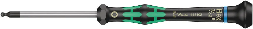 2052 Ball end hexagon screwdriver for electronic applications, 3/32" x 60 mm
