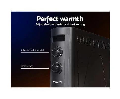 2200W Infrared Radiant Portable Electric Heatrt - Black