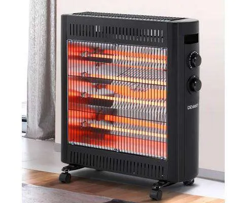 2200W Infrared Radiant Portable Electric Heatrt - Black