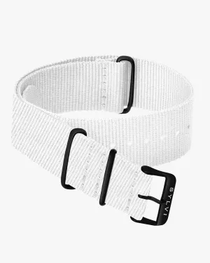 24mm White Nylon Strap