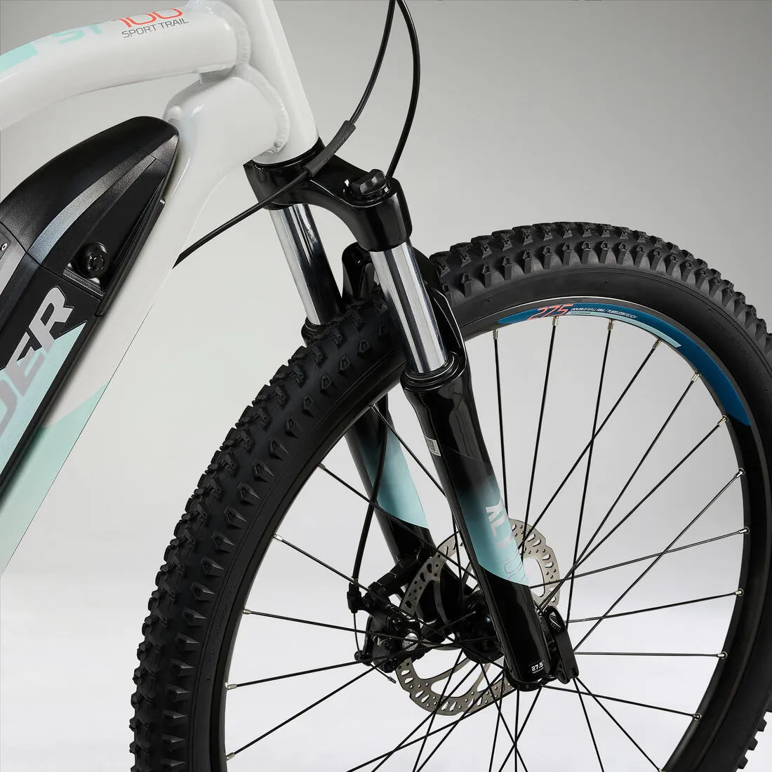 27.5" Hardtail Electric Mountain Bike E-ST100 - White