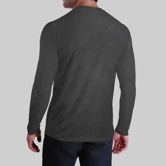 2UNDR - Long Sleeve Luxury Crew Tee - Charcoal