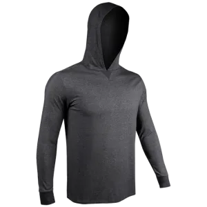 2UNDR - Luxury Long Sleeve Hooded Tee - Charcoal