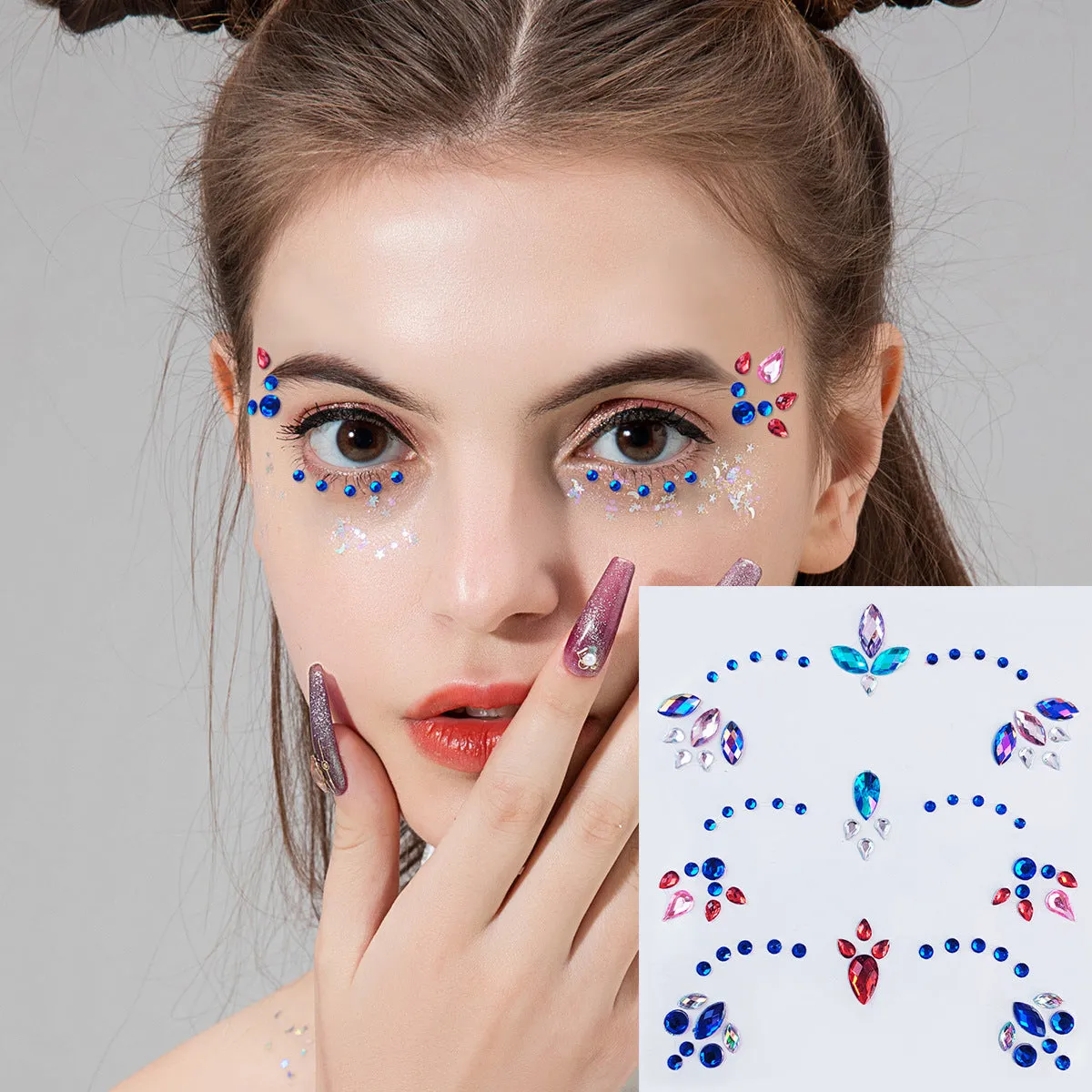 3 sets DIY Face Stickers