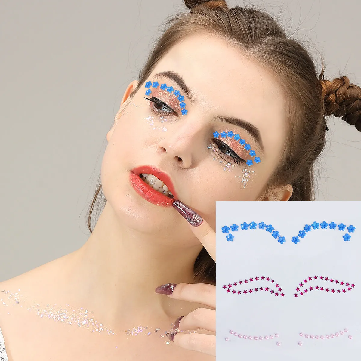 3 sets DIY Face Stickers