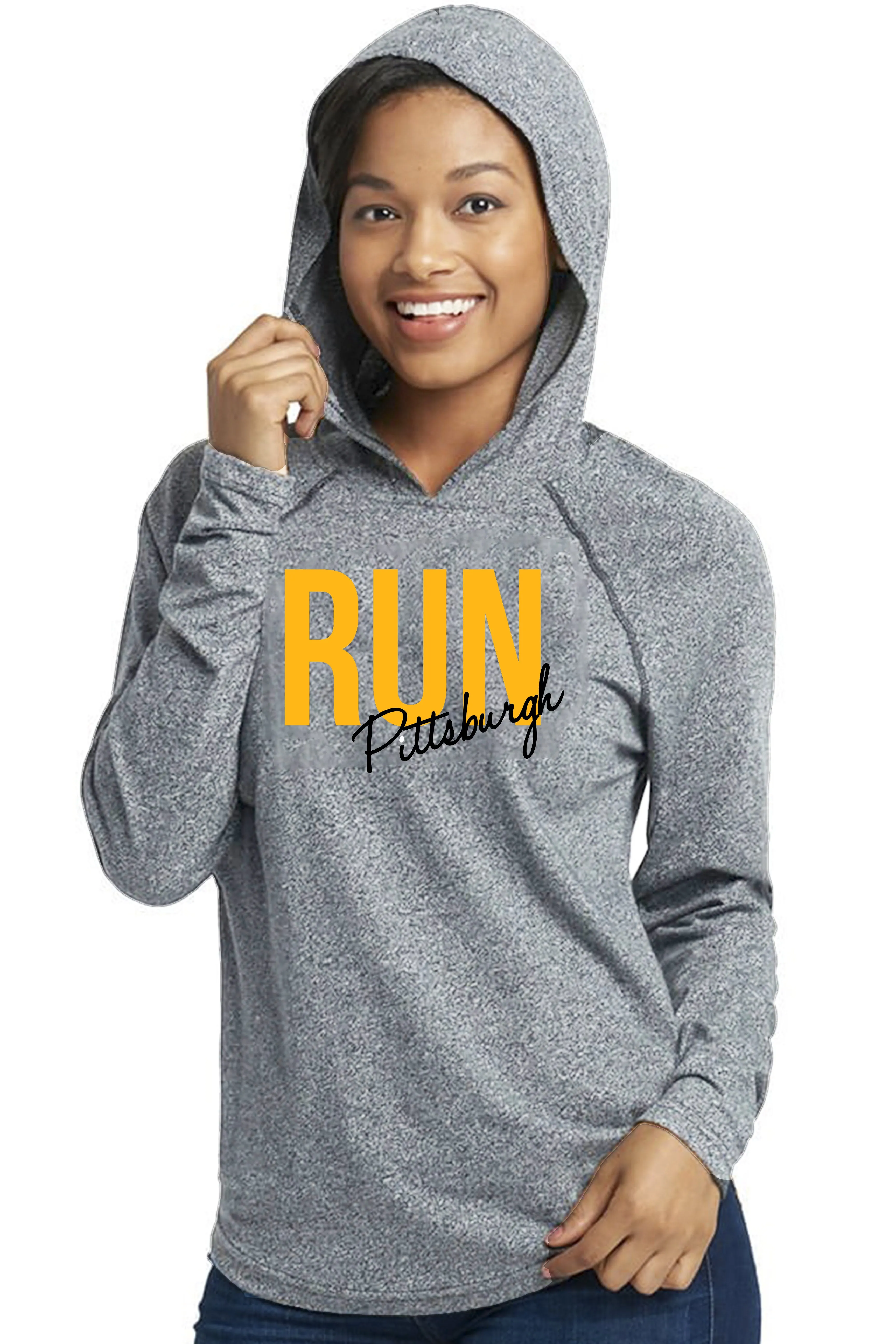 3015 - Pittsburgh Run Unisex Hoodie/Heather Grey