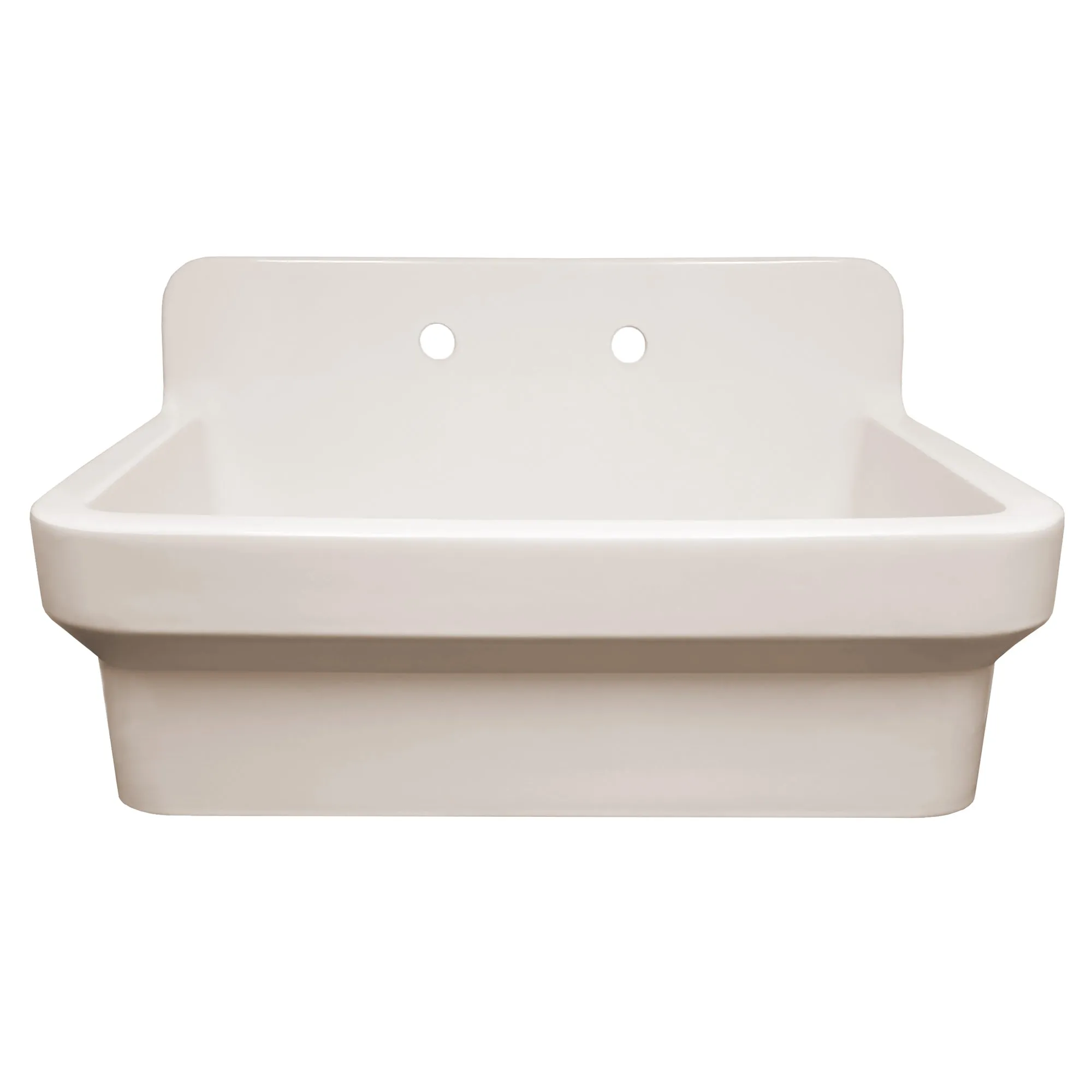 30" single bowl fireclay kitchen/utility front apron sink with high backsplash and faucet drilling