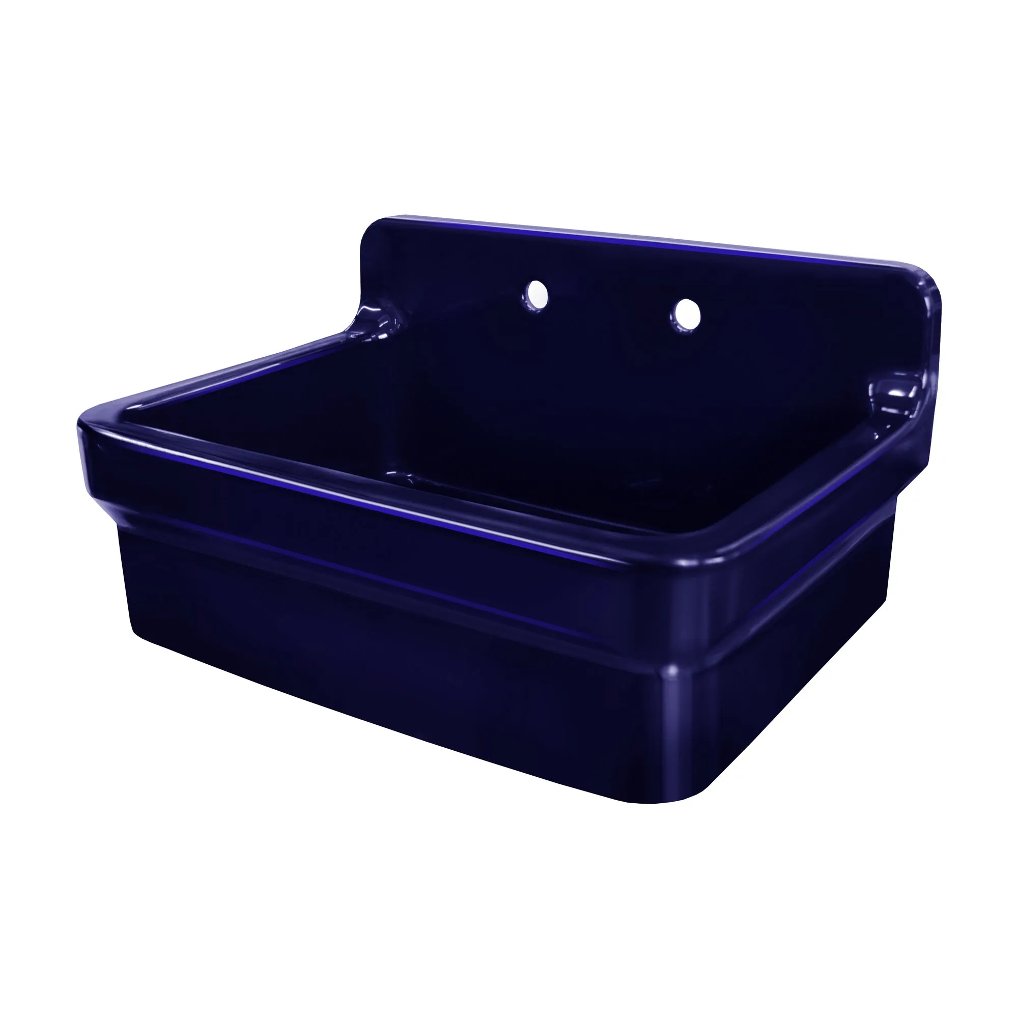 30" single bowl fireclay kitchen/utility front apron sink with high backsplash and faucet drilling