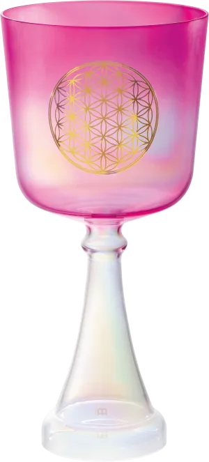 349.23 Hz Flower Of Life Crystal Singing Chalice 6" Note F3- Heart Chakra