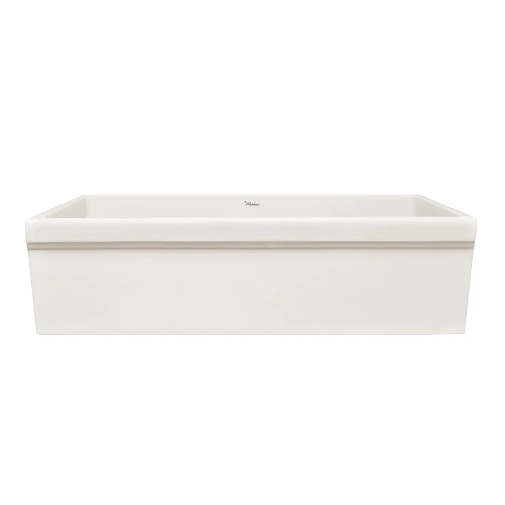 36" reversible front apron fireclay kitchen sink with lip design on both sides