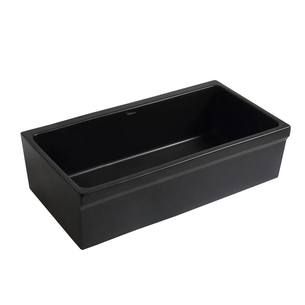 36" reversible front apron fireclay kitchen sink with lip design on both sides