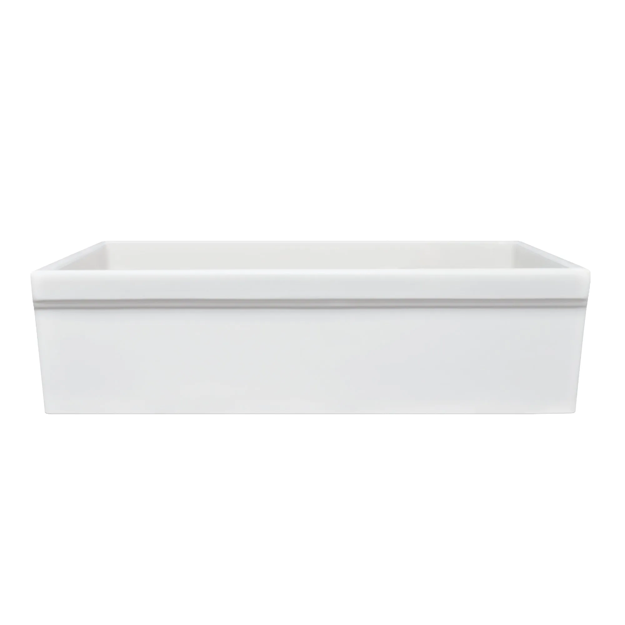 36" reversible front apron fireclay kitchen sink with lip design on both sides