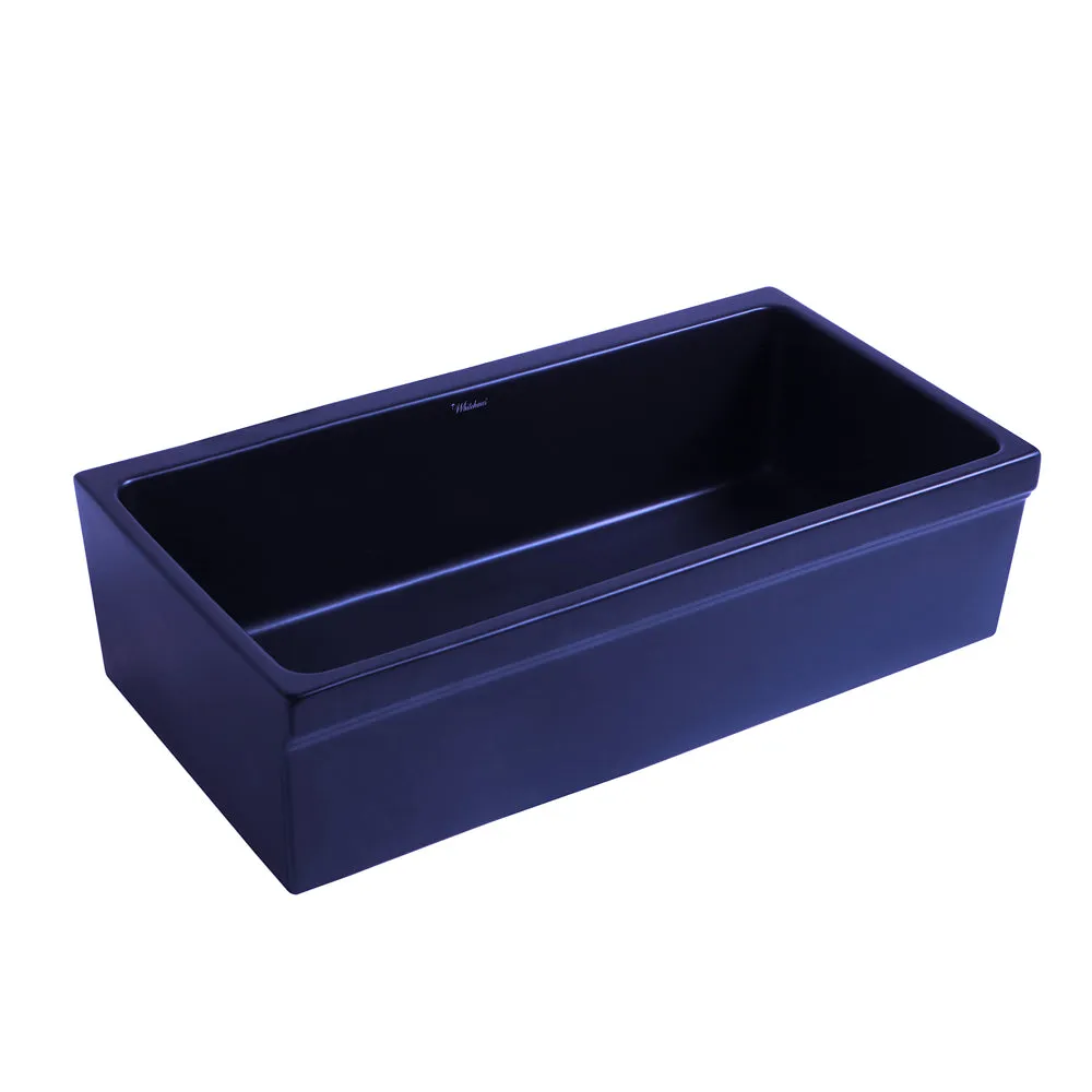 36" reversible front apron fireclay kitchen sink with lip design on both sides