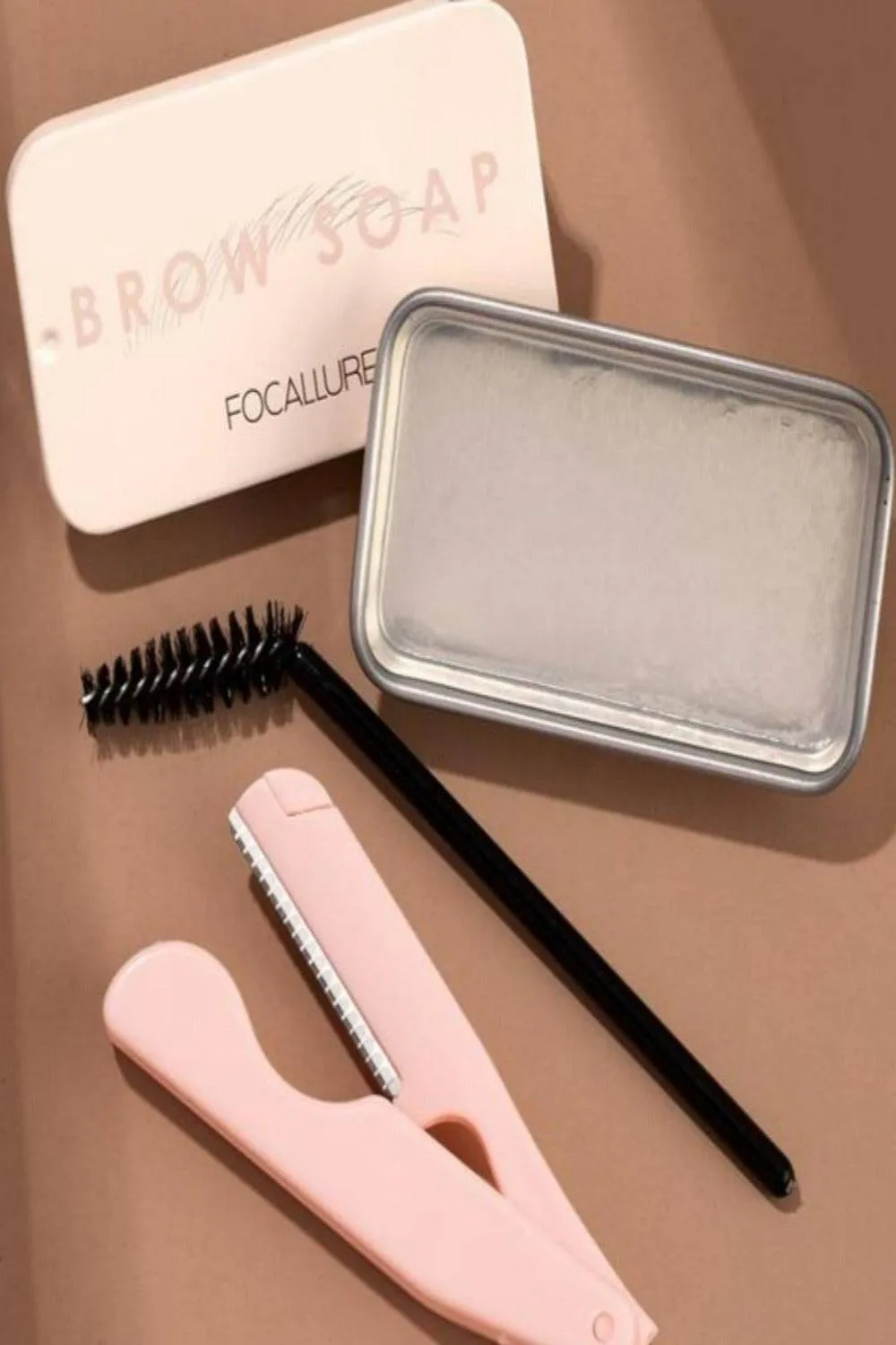 3D Feather Wild Brow Vegan Eyebrow Styling Soap Brush Set