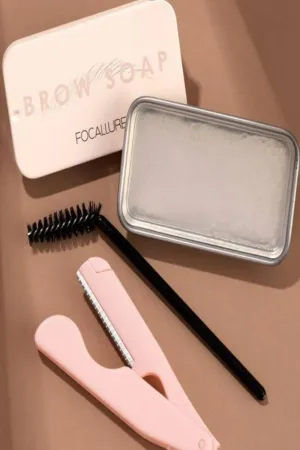 3D Feather Wild Brow Vegan Eyebrow Styling Soap Brush Set