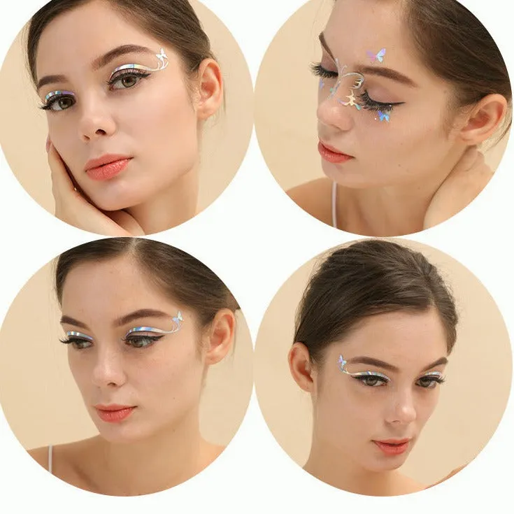3pcs Laser Eyeliner Sticker Tattoo