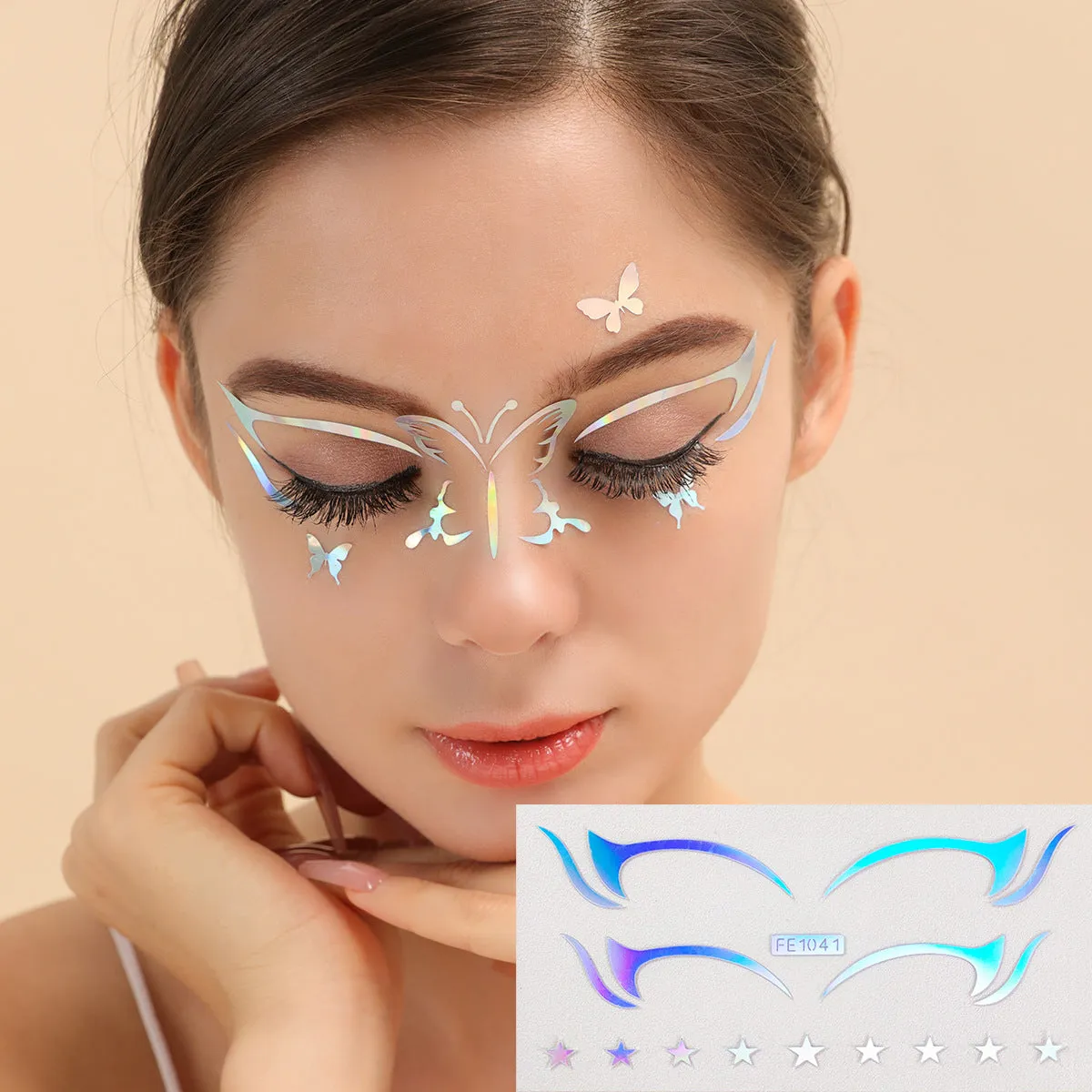 3pcs Laser Eyeliner Sticker Tattoo
