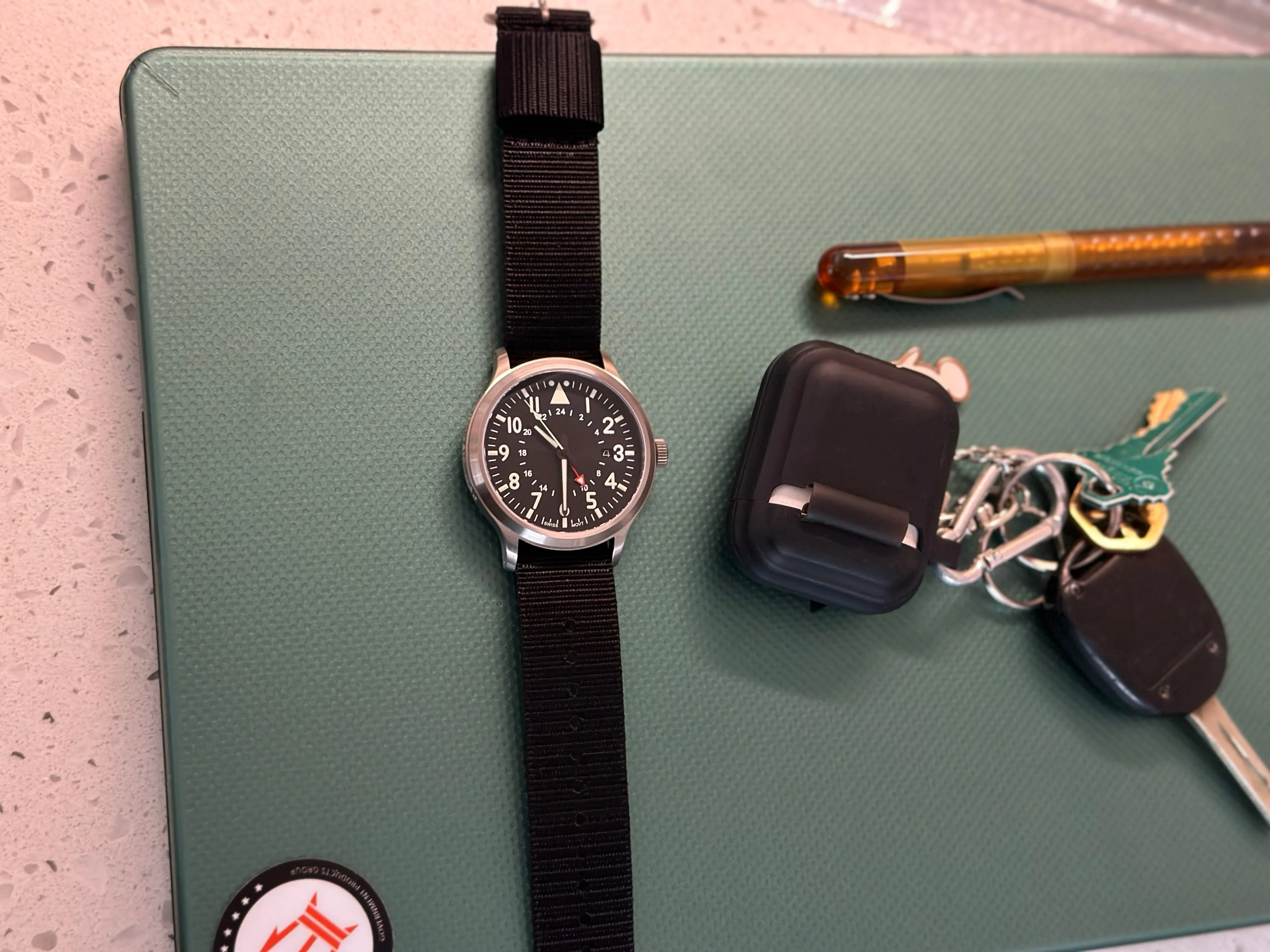 44mm Large Titanium GMT Watch by Maratac®   Date Window