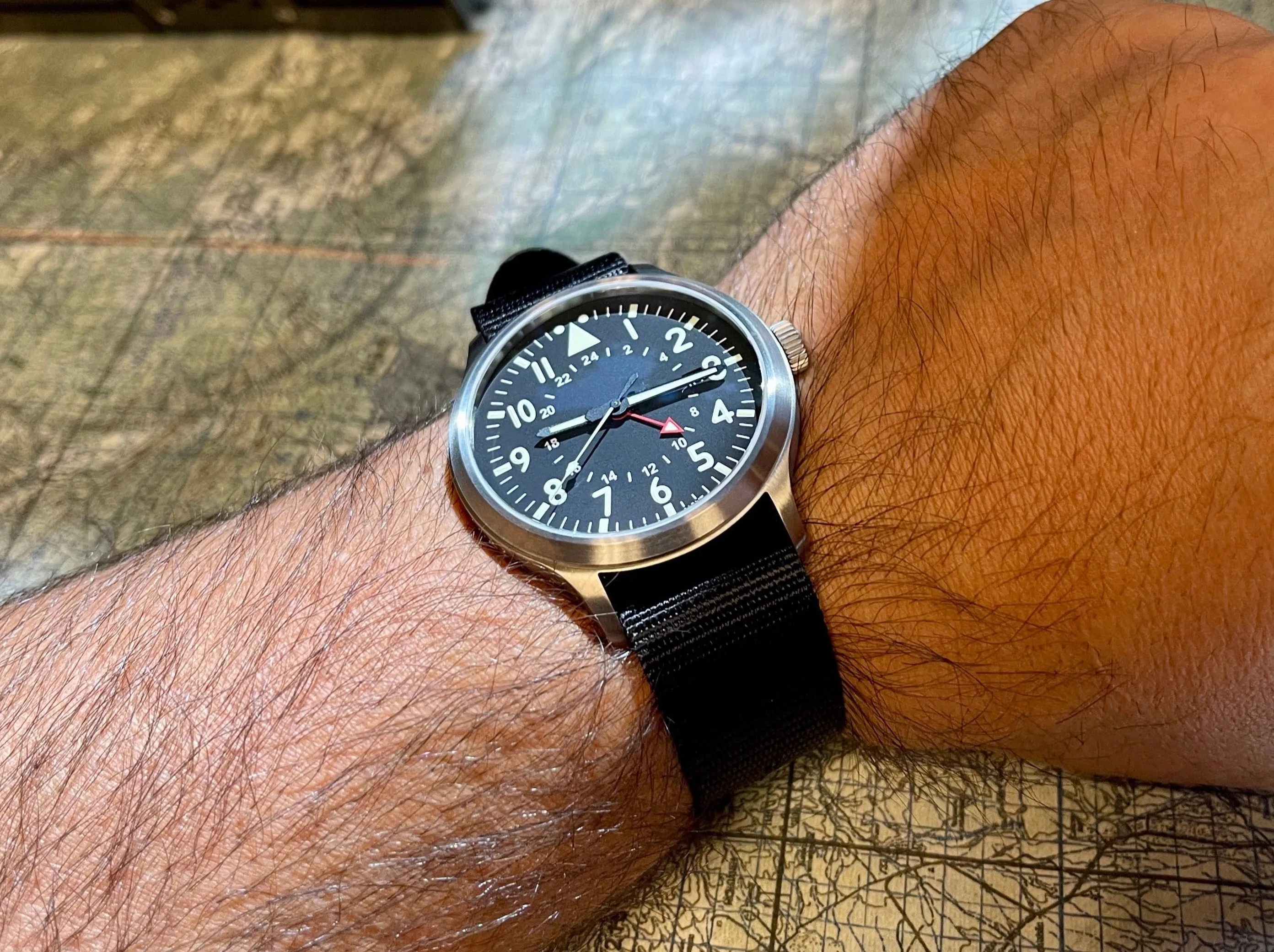 44mm Large Titanium GMT Watch by Maratac®   Date Window