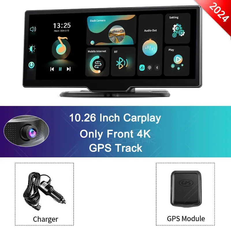 4K Dash Cam with CarPlay - Android Auto - GPS - Voice Control