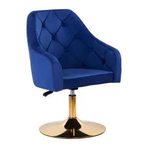 4Rico Swivel Chair QS-BL14G Navy Blue