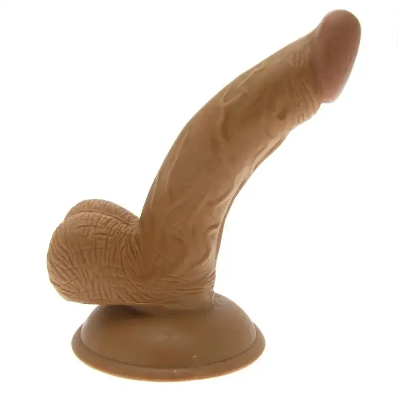 5-inch Realistic Feel Flesh Pink Penis Dildo with Suction Cup Base