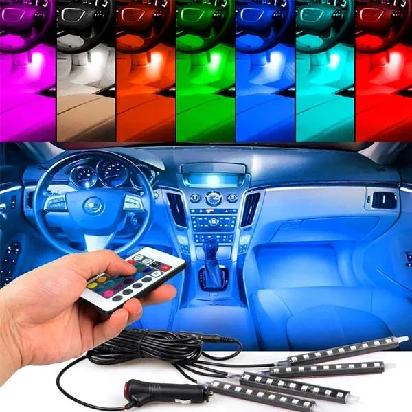 5 Pack: Atmospheric RGB Car Interior Lighting System