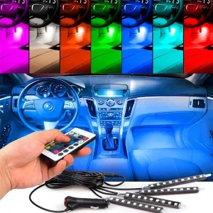 5 Pack: Atmospheric RGB Car Interior Lighting System