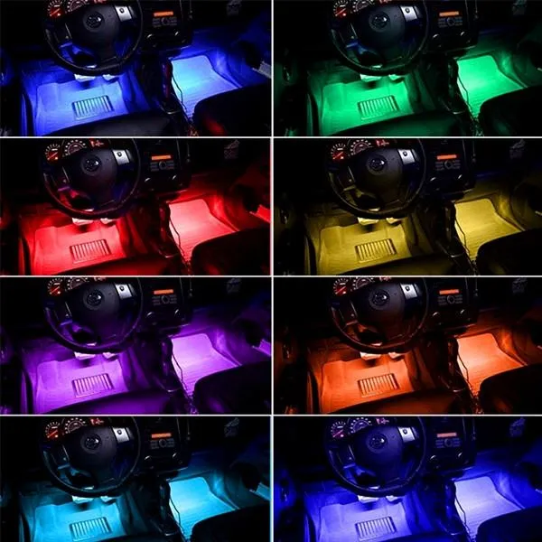 5 Pack: Atmospheric RGB Car Interior Lighting System