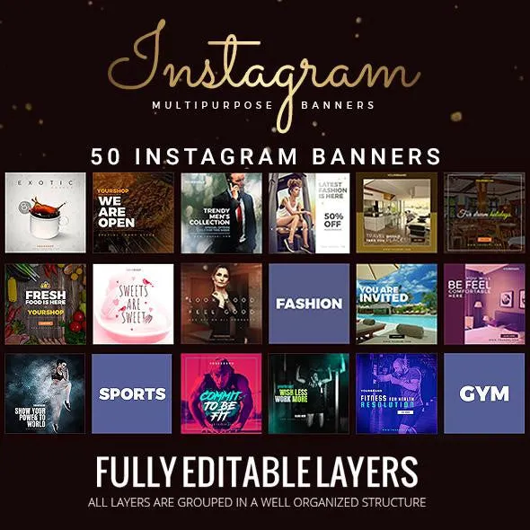 50 - Multipurpose Promotion Instagram Banners